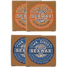SEXWAX Quick Humps Wax for Surfing 4X 6X Set of 2 Each