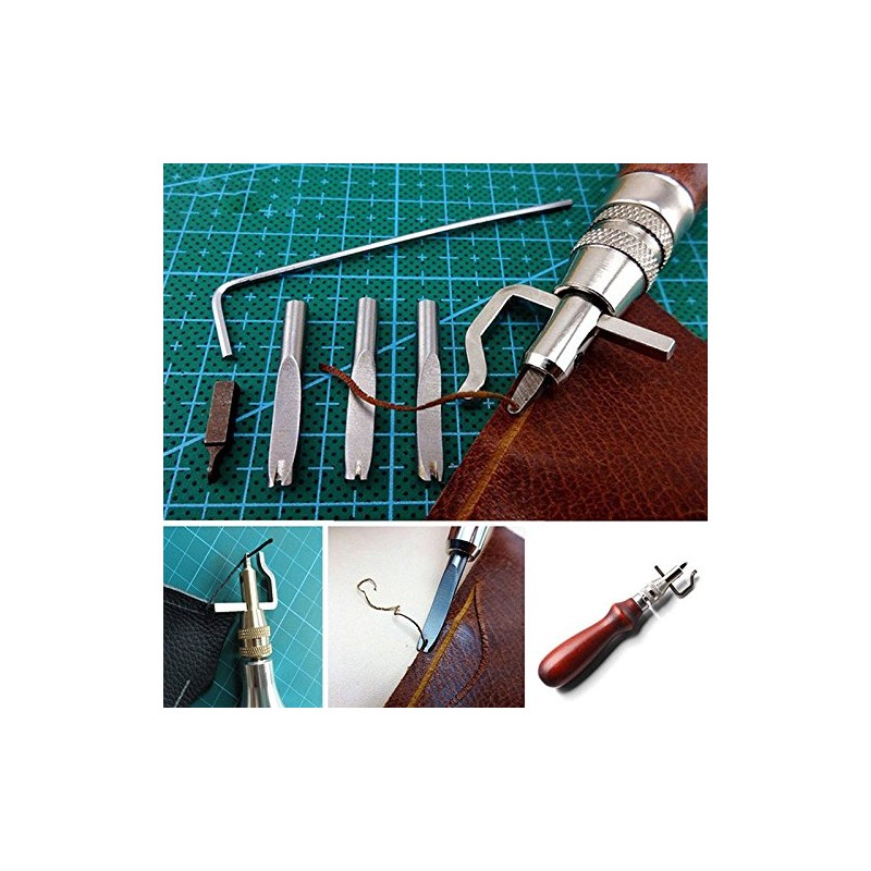 7pcs ZLY Leather Craft Stitching Groover Skiving Edger Beveler Leather