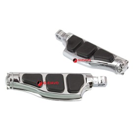 Motorcycle Chrome Aluminum Foot Pegs Front Foot Pedal With Mounts compatible with HONDA VTX1300 C VT 750 SHADOW VTX 1800 C/F FURY/VT 1300 CX(GTWB Chrome)