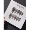 [High quality drawing nail] Milky Way melting heart - Almond