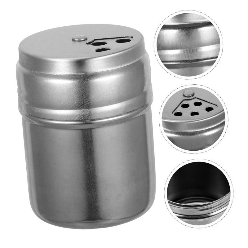 LABRIMP 3Pcs Portable Stainless Steel Spice Dispenser with Rotating Tops