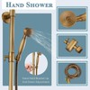 Gotonovo Antique Brass Exposed Shower System Set 8 in Rainfall