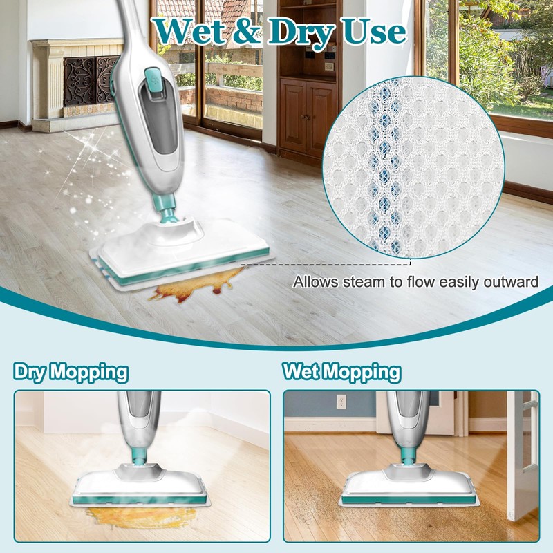 6Pack Steam Mop Pads Replacement for Black+Decker Steam Mop SM1600,
