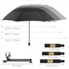HOBVO UPF 50+ Golf Umbrella with Adjustable Universal Clamp,Portable Umbrellas