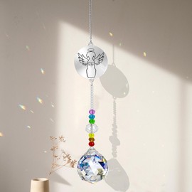 Dog Memorial Gifts for Loss of Dog, Pet Paw Print Sympathy Gifts Crystal Window Suncatcher,Bereavement Gift Sun Catcher,Dog Remembrance Gift Rainbow Maker,Pet Passing Away Loss Gifts (C)