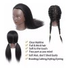 Maniqui Cabeza Cabello Natural Negro 40 Cm