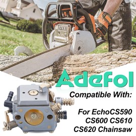 CS590 Carburetor for Echo CS-590 CS-600P CS600P CS600 CS610 CS620 Shindaiwa 591 Chainsaw with CS600 Air Filter Spark Plug Fuel Filter Line Tune-Up Kit Rep # A021001661 A021001660 A021001662