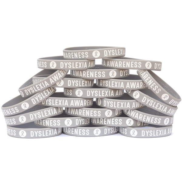 SayitBands Twenty (20) Dyslexia Awareness Bracelets