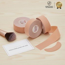 HURRISE Kindmax Cinta Facial Parches Antiarrugas Línea en V Levantamiento Correa para la Barbilla Reafirmante Estiramiento de la Piel 2,5 Cm * 5 M (Beige) (Color de Piel)