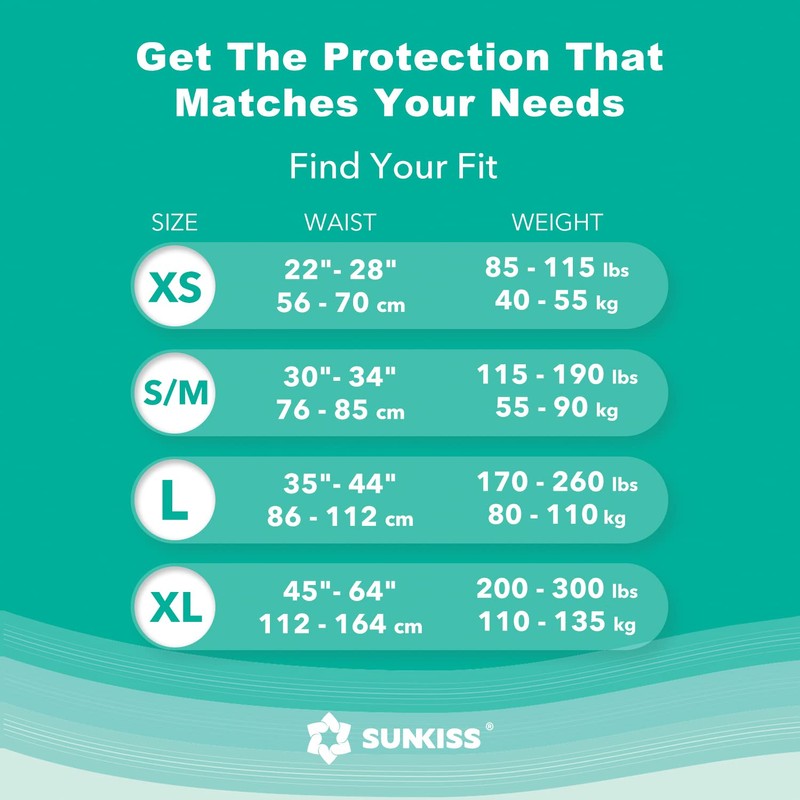 SUNKISS TrustPlus Adult Diapers with Maximum Absorbency, Disposable Incontinence Briefs