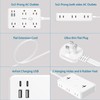 Surge Protector Power Strip 1 FT Flat Extension Cord ，10
