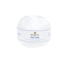 DMC Petra Yarn, 100% Cotton, White (B5200), Size 5