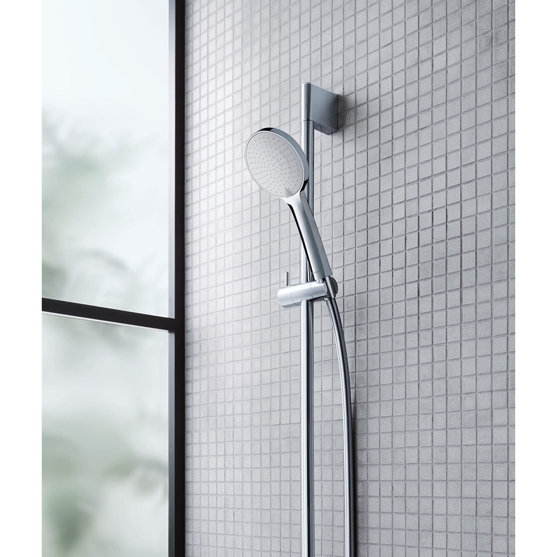 Duravit UV0652015010 Universal Shower Head, Chrome/White, wassersparend (MinusFlow), mit 3