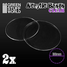 Acrylic Bases - Round 100 mm Clear