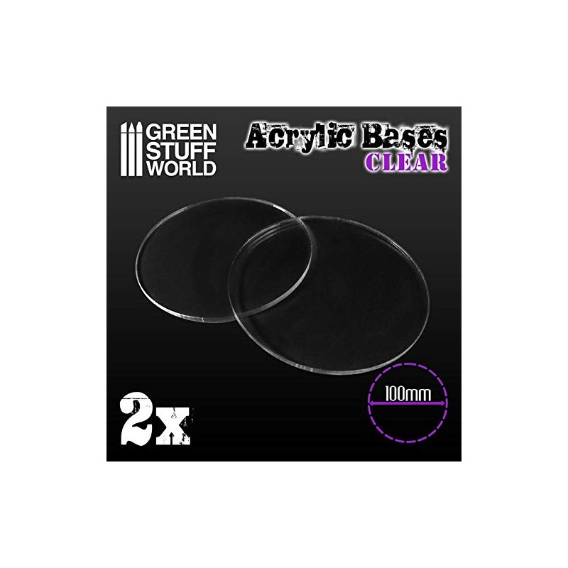Acrylic Bases - Round 100 mm Clear