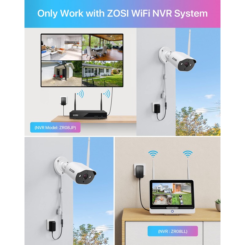ZOSI 3MP Add-on WLAN Surveillance Camera, Additional Camera Replacement Camera