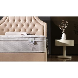 Oliver Smith - Organic Cotton - 12 Inch - Deluxe Sleep - Plush Euro Pillow Top - Cool Memory Foam & Pocket Spring Mattress - Green Foam Certified - Size - Full