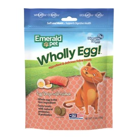 Emerald Pet- Golosinas para la Salud digestiva de Gatos a Base de Huevo: golosinas Suaves y húmedas para una digestión Saludable, de salmón, 2.5