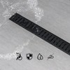 SaniteModar Linear Shower Drain, 36 inch Black Shower Drain with