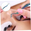 Baluue Eyelash Tweezers with Comb Eyelashes Tweezer Remover Lash Tech