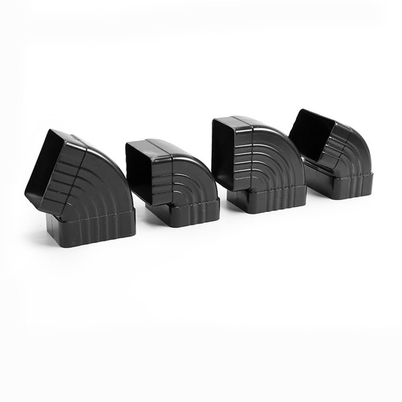 TopHomer Black Gutter Downspout Elbow-Rain Gutter Downspout Extension Connection For
