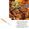 BBQ Tools Set 3Pcs With Wooden Handle Stainless steel Outdoor/Indoor