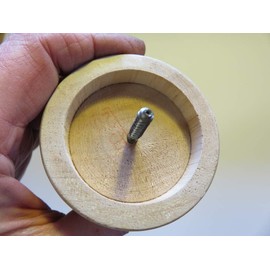 7 Sided Large Asian Oak Wood Finial. 6" High x 2 3/4 W. #23