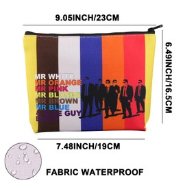 G2TUP Crime Movie Makeup Bag Mr White Mr Orange Mr Pink Mr Blonde Mr Brown Mr Blue Gifts 90s Crime Film Zipper Pouch (Orange Pink CA)