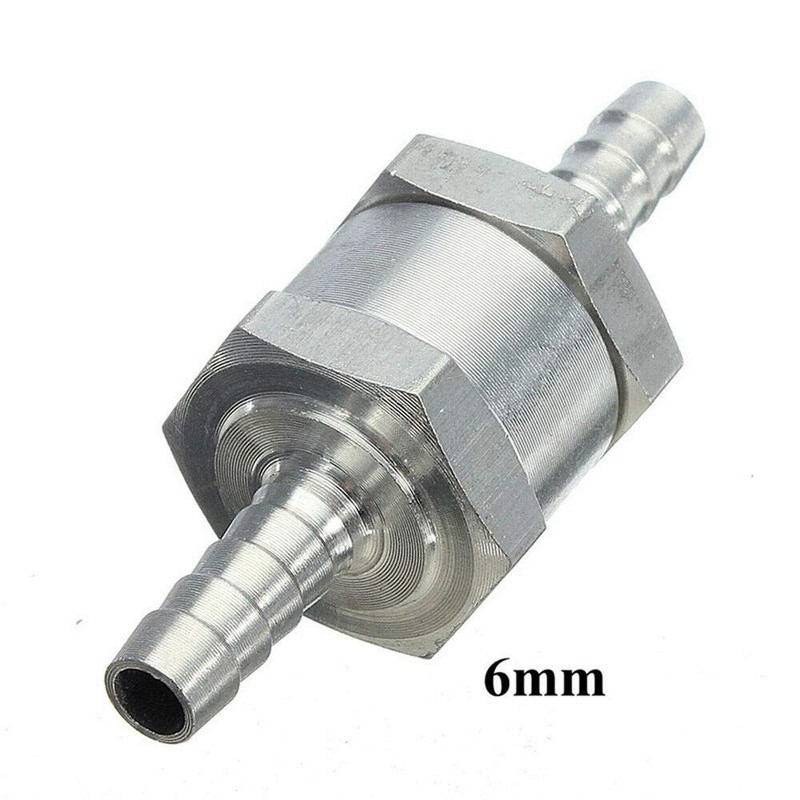 2PCS 6mm One Way Non Return Check Valve Aluminum Alloy