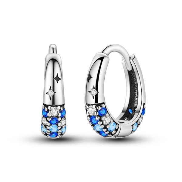 Hapour Steriling Silver Hoop Earrings for Women Twisted Huggie Hoops