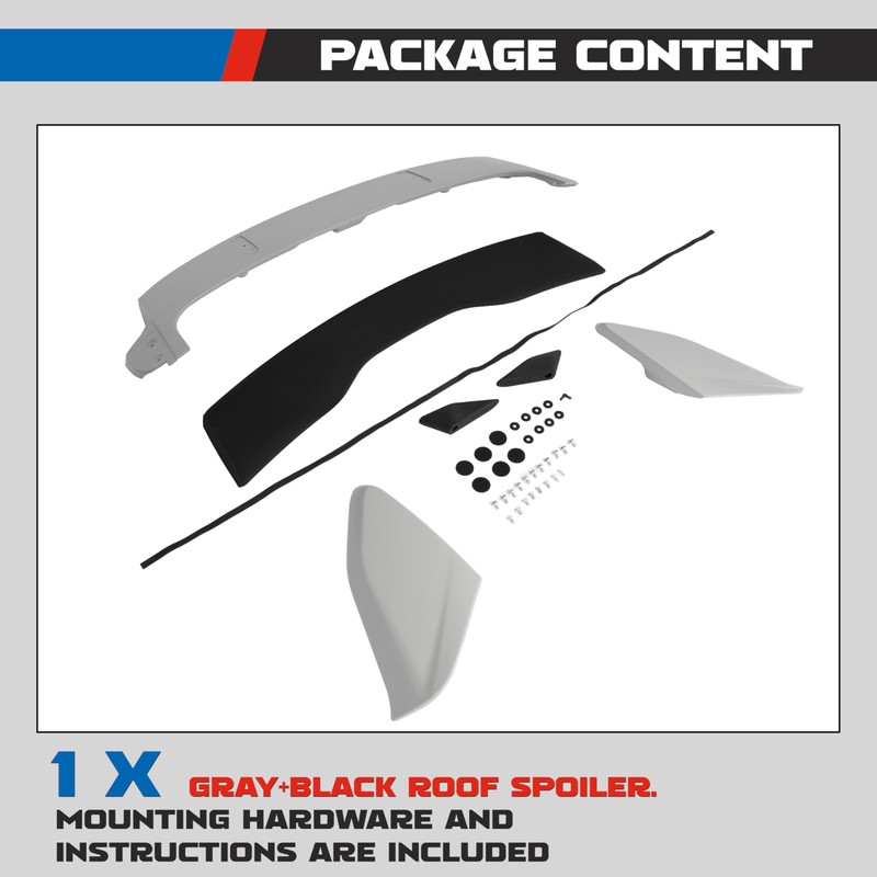 KUAFU Roof Spoiler Compatible with 2012-2018 Ford Focus Hatchback Models