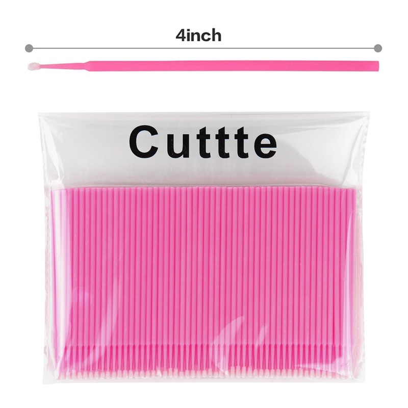 Cuttte 500PCS Disposable Micro Swabs for Eyelash Extension, Micro Applicators