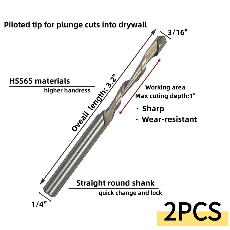 42 Pieces Drywall Cutting Tools, 1/8 Inch(40pcs) and 3/16 Inch(2pcs)