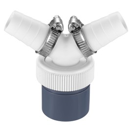 Washing Machine Drain Adapter, Double Connection Drain Adapter for Dishwasher and Washing Machine Drain Adapter Y Splitter for Pipe Diameter 40 mm and Input Diameter 18-24 mm Washing Machine