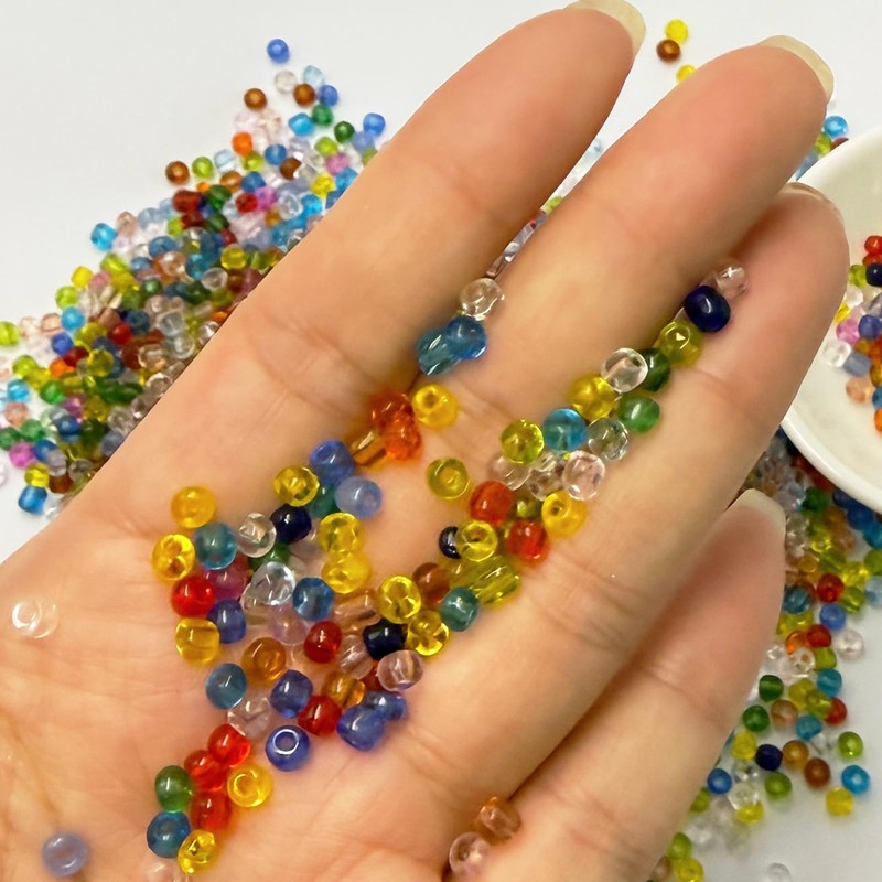 4mm Glass Seed Beads, 2000 Pcs 6/0 Round Craft Beads