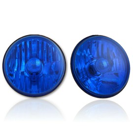 Octane Lighting 5 3/4 Halogen Diamond Crystal Clear Blue Headlight Headlamp 60/55W H4 Bulbs Pair