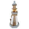 Meinposten Lighthouse Illuminated Wooden LED Decoration Maritime Anchor Beach Sea