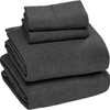 Sleepdown Jersey Sheet Set - Charcoal, Twin XL (3 Piece)
