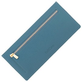 RafiCaro Thin Long Wallet, Fragment Case, Cowhide Leather, YKK Zipper, Does Not Fold Bills, Card Slots, Coin Purse, Sub Wallet, Slim, Lightweight, blue