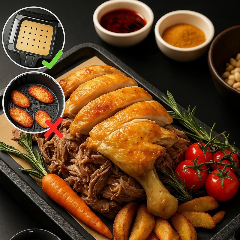 200pcs Non Stick Baking Paper, Sheets for Cooking Airflow Perforated