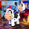 JOYEASE - Vaca inflable de Navidad de 4.4 pies, con