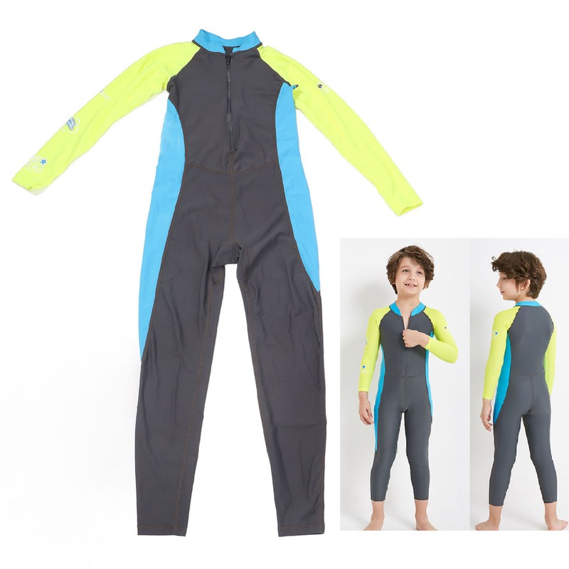 Children Swimsuit UPF50+ Sun Protection Long Sleeve Quick Drying Fullsuit