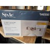 Style Selections 3 Light Vanity Bar Brushed Nickel Clear Glass