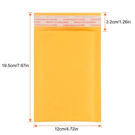 STARVAST 100 Stück Poly Bubble Mailer 120 x 190MM, Versandtaschen Luftpolster Gepolsterte Umschläge für Selbst Dichtung Verpackung