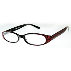 Aloha Eyewear Clear Reflections Irridescent Designer Reading Glasses for Youthful Women Who Want to Read in Style. Ruby Shimmer 2.00