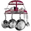 Range Kleen CW6003R, Red Enameled, 2 Shelf Wall Mounted Pot Rack