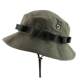 Armycrew Ripstop Fabric Jungle Combat Boonie Hat Fits Upto 2XL - Olive - 2XL