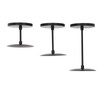 3pcs Pillar Candle Holder Black Double Sided Black Piano Paint