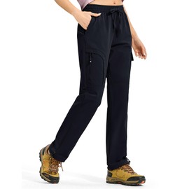 YSENTO Womens Cargo Pants Lightweight Water Resistant Quick Dry Camping Travel Hiking Pants with Pockets Navy M