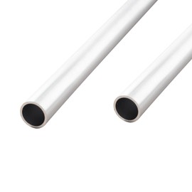 Aopin Round Aluminum Tube 16mm/0.63" ID x 19mm/0.75" OD x 300mm/11.8" Length, Seamless Aluminum Straight Tube 2 PCS